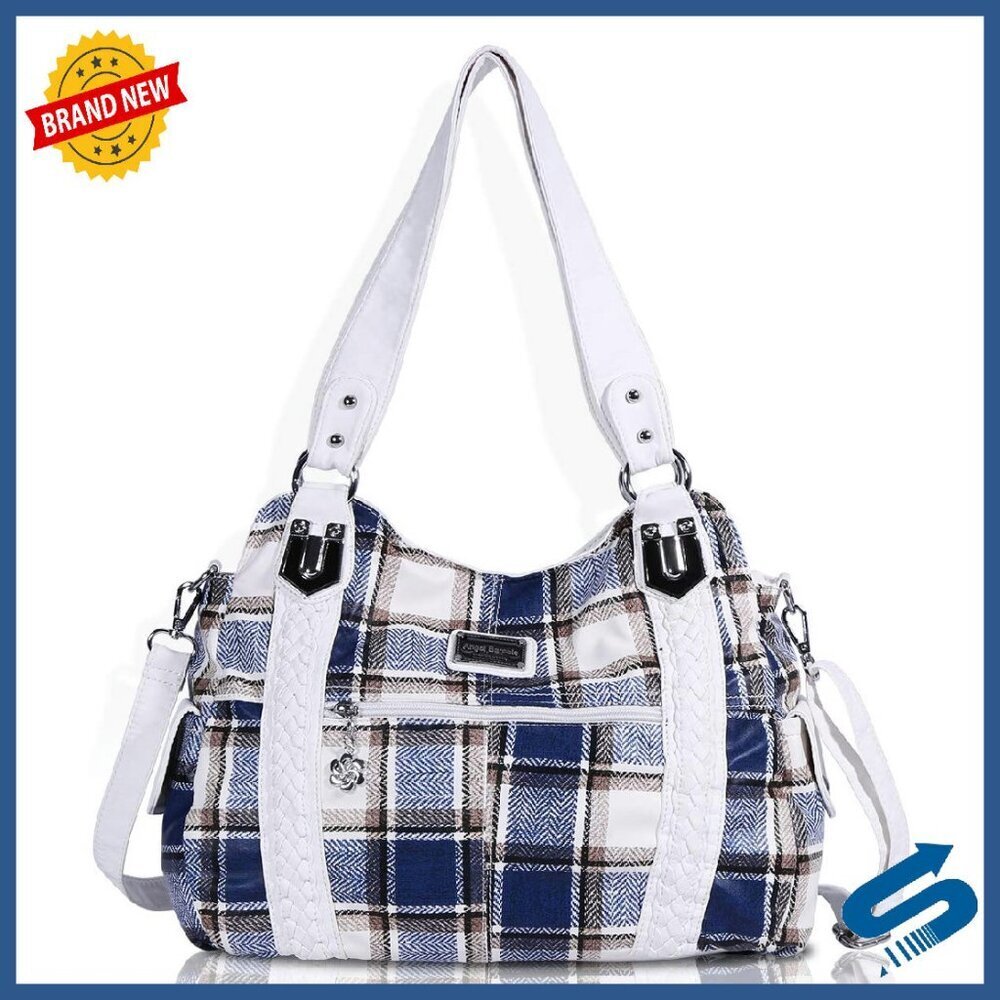 Soft PU Leather Shoulder Bag Crossbody Purse Tote 13.8x11.8